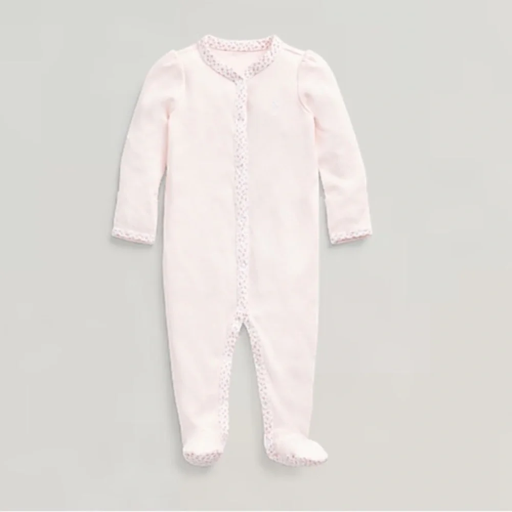 Ralph Lauren Baby Layette Floral Print Two Pieces Baby Set